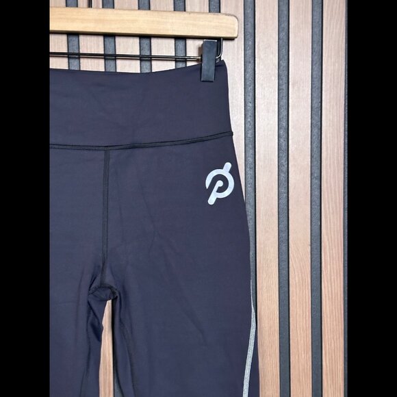 Peloton Leggings Medium Womens Black Nylon Stretch Workout Cycling Running - Picture 7 of 9